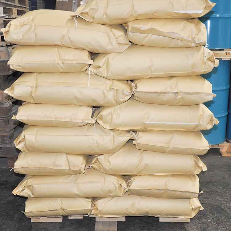 Palletized stacking of mannitol bags ready for global logistics and distribution